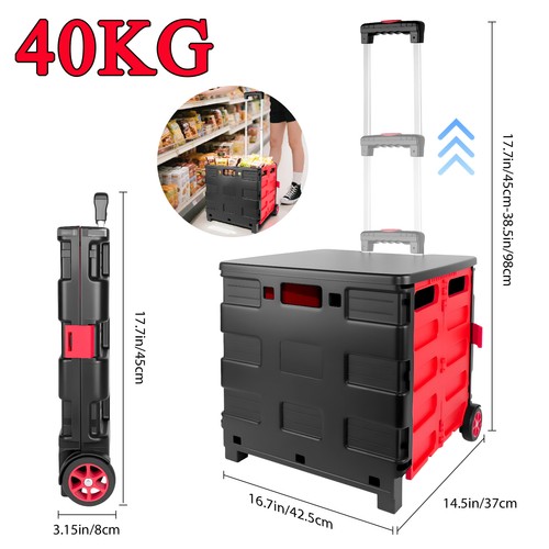 40kg faltbarer einkaufstrolley - faltbarer,